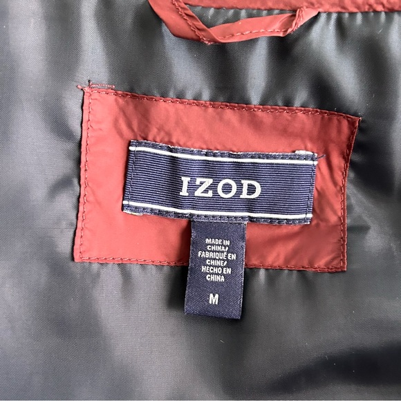 Izod Men's Maroon Puffer Quilted Vest - Picture 8 of 11
